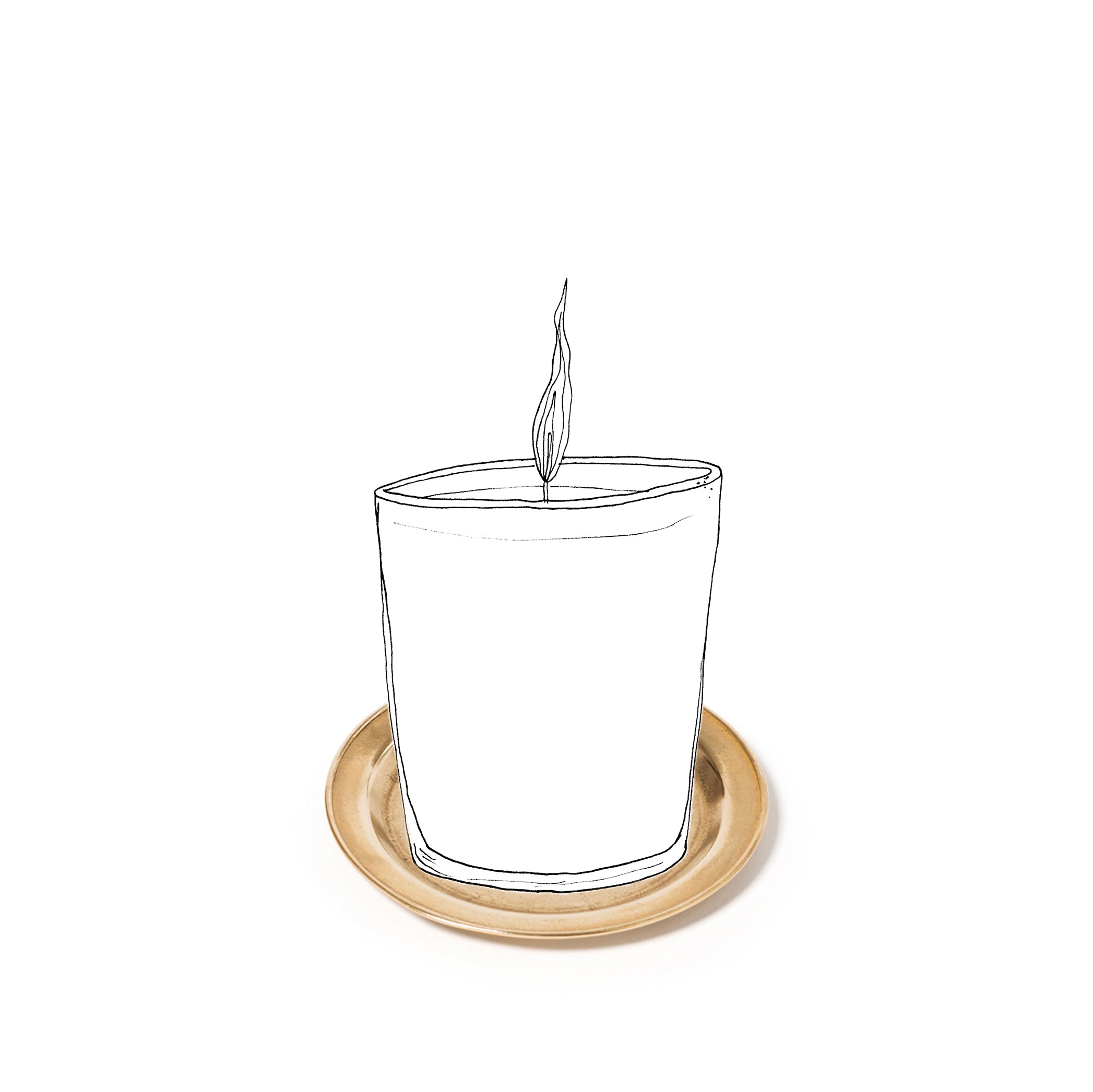 Classic Base for Pillar Candles in Gold Brass, 11cm by Trudon