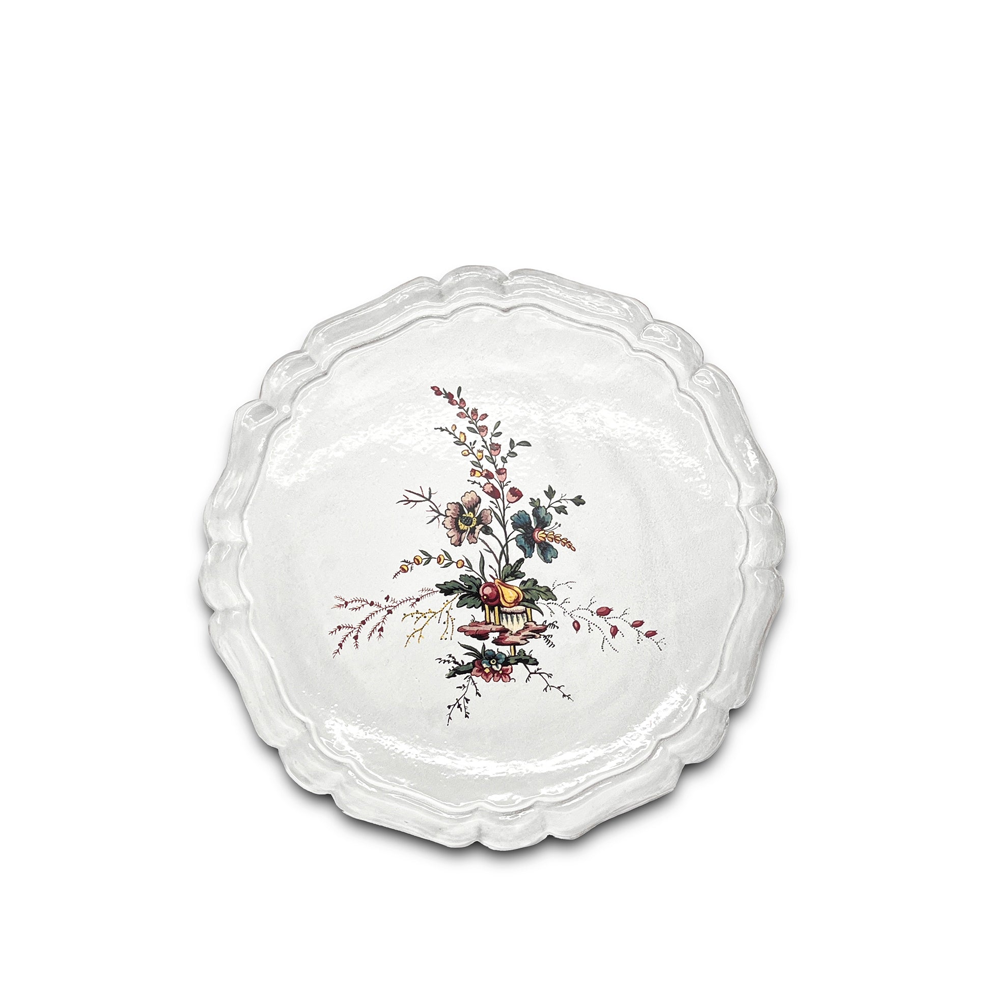 White Ceramic 'Bush Clover' Tray by Astier de Villatte, 38cm