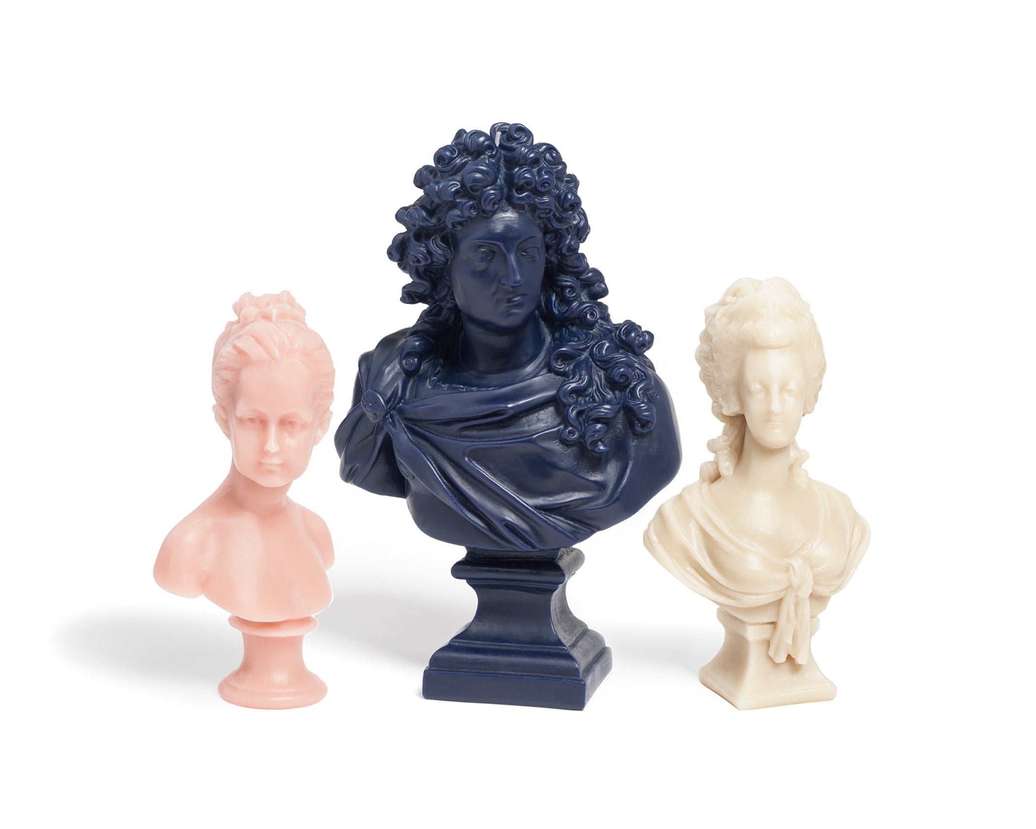 Louise Carved Wax Bust in Pink, 21cm