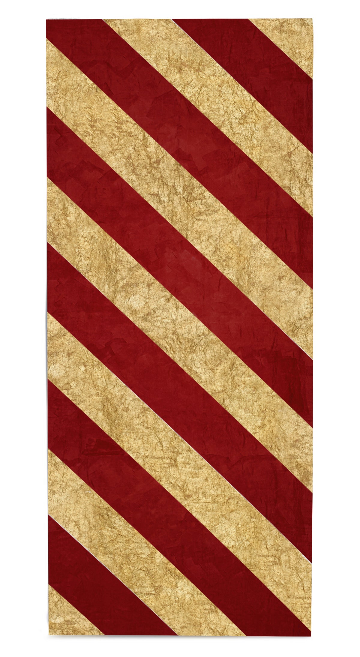 Stripe Linen Tablecloth in Gold and Claret Red