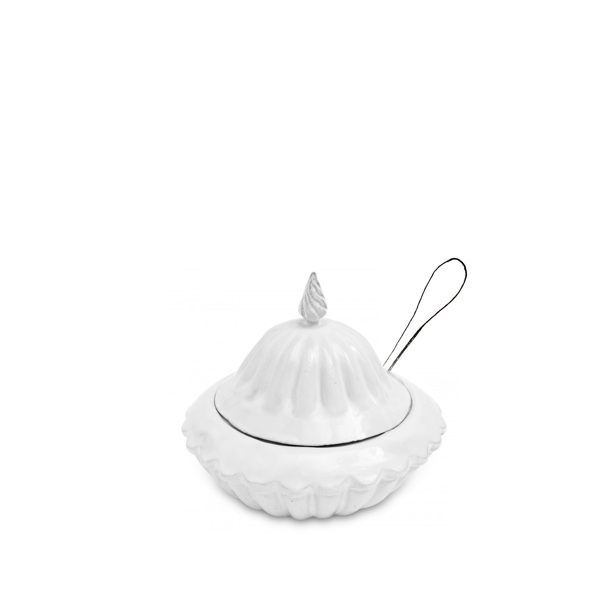 Peggy Sugar Bowl & Lid by Astier de Villatte, 17cm