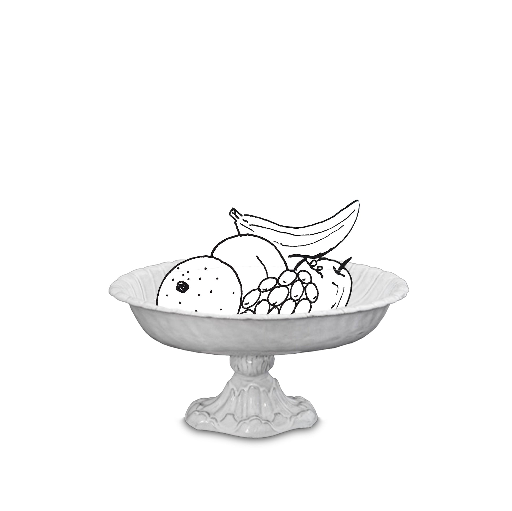 Peggy Ceramic Oval Fruit Stand by Astier de Villatte, 31cm