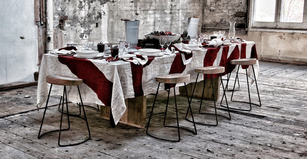 Blue Geranium Flowers Vase by Astier de Villatte, 36cm
