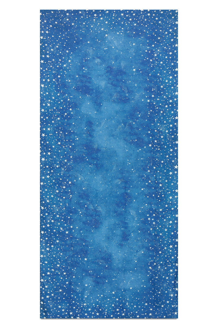 'Celestial Stars' Linen Tablecloth in Blue