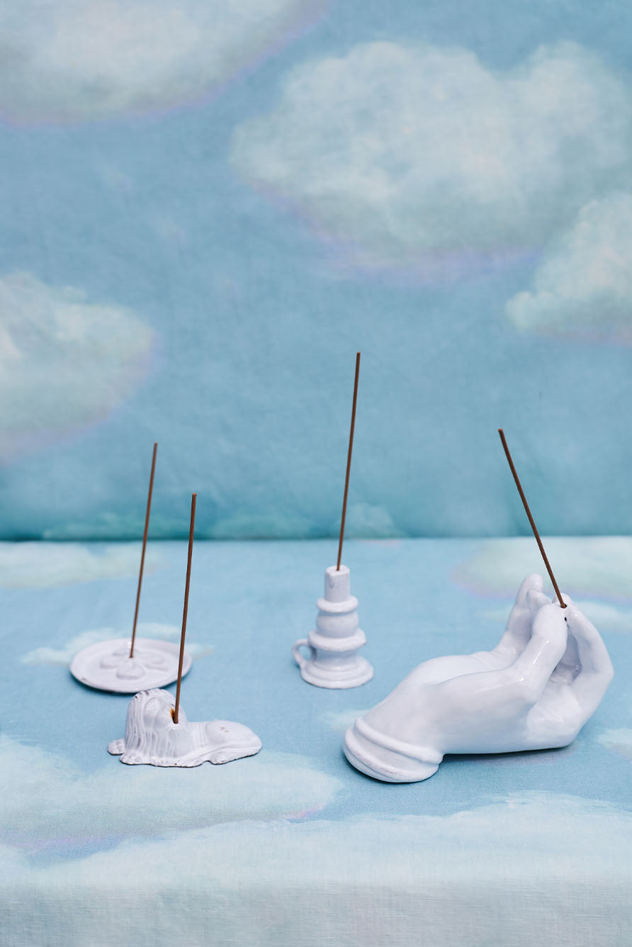 Chance Incense Burner on Saucer by Astier de Villatte, 7cm