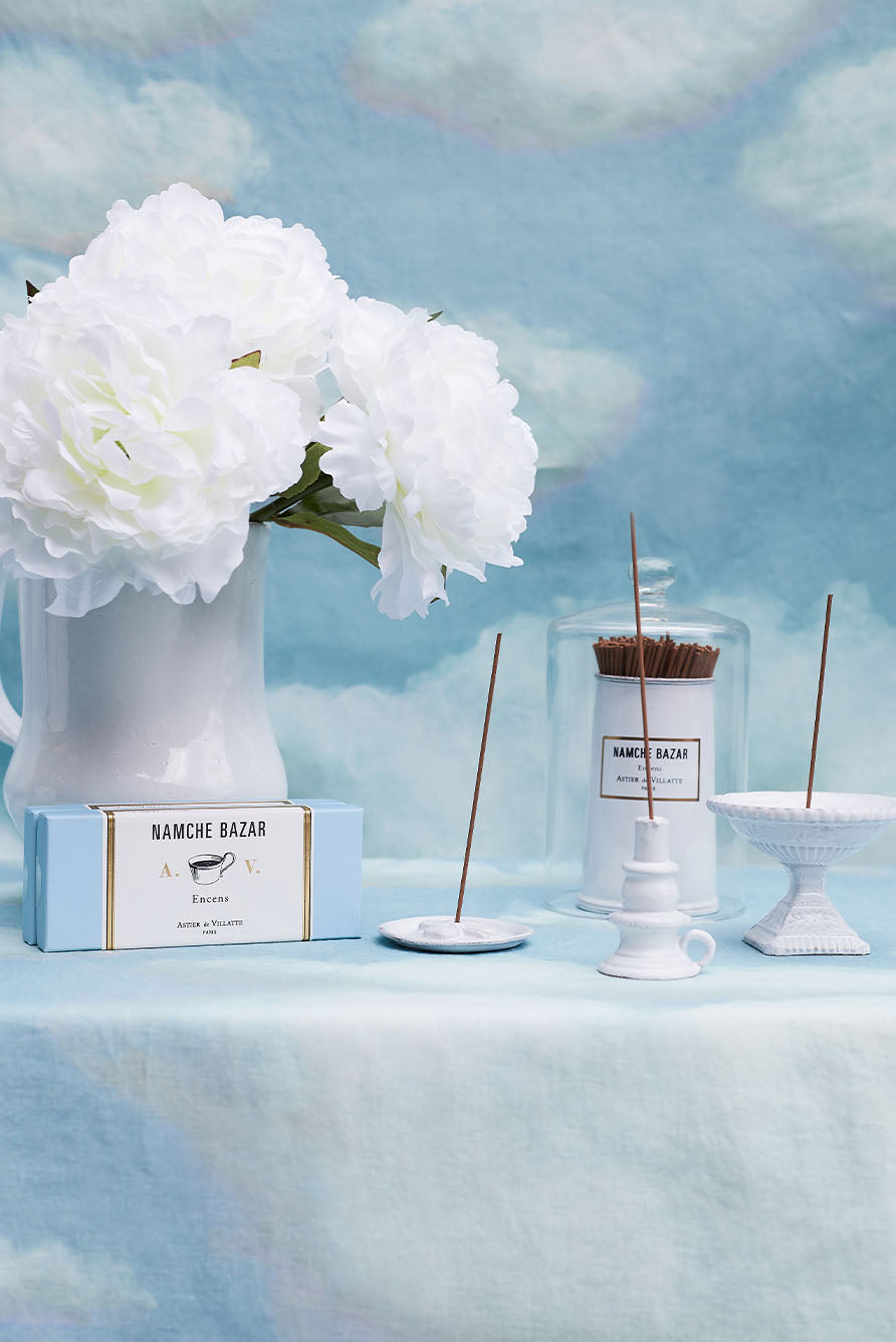 Chance Incense Burner on Saucer by Astier de Villatte, 7cm