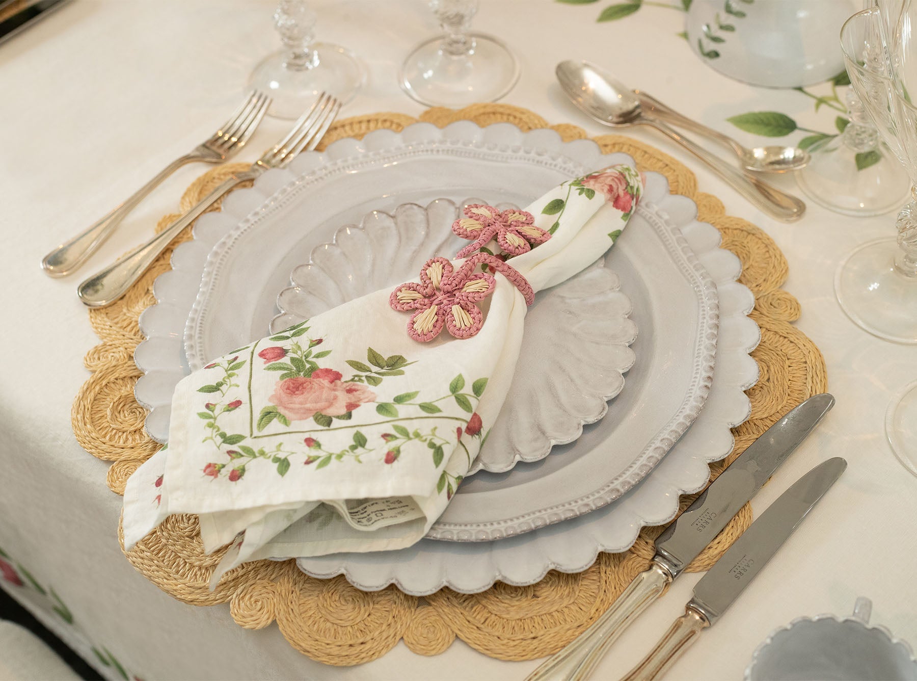 Clarabelle Ceramic Side Plate by Astier de Villatte, 22.5cm