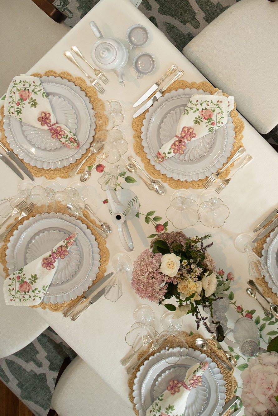 Clarabelle Ceramic Side Plate by Astier de Villatte, 22.5cm