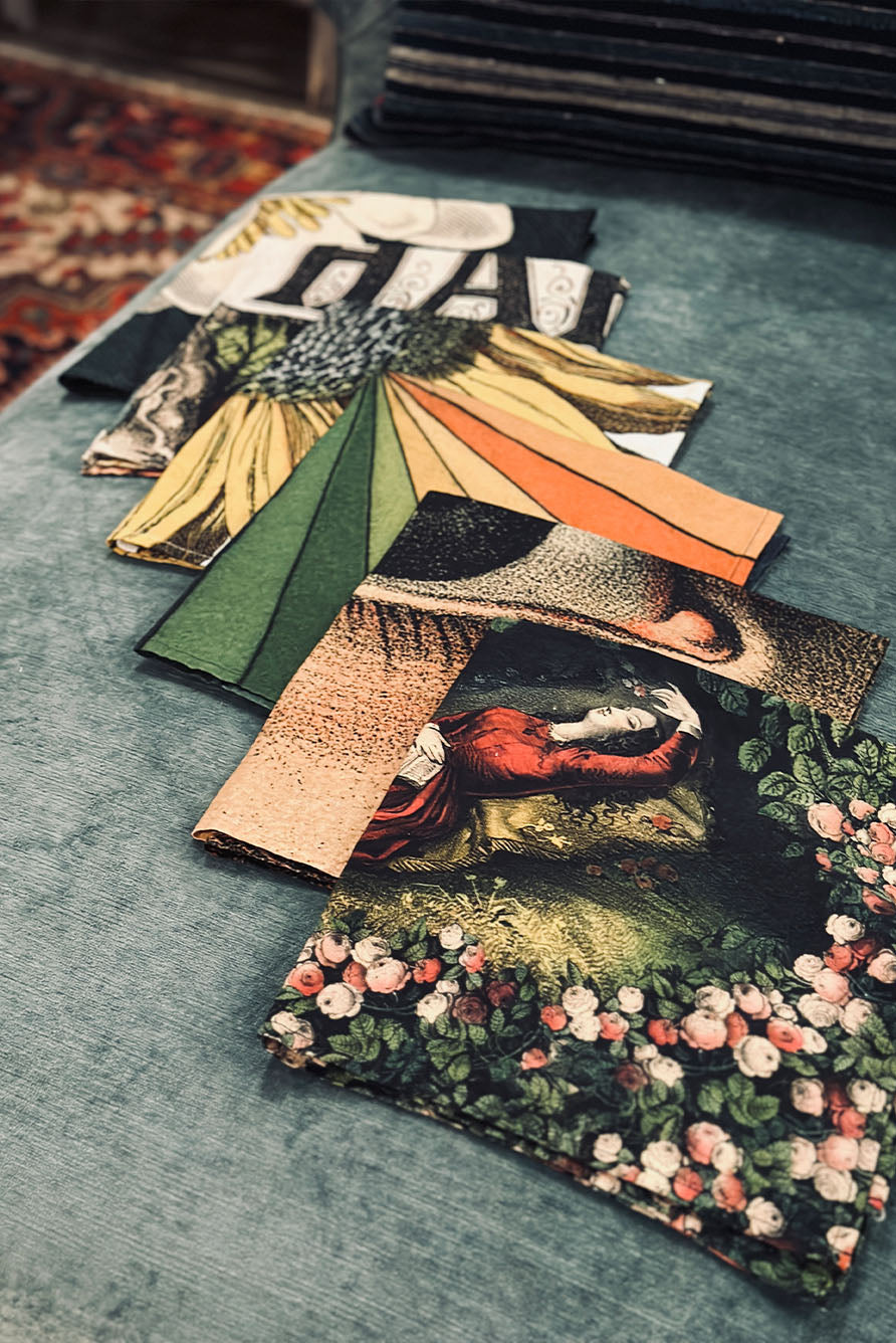 S&B x John Derian 'Colour Wheel' Linen Napkin, 50x50cm