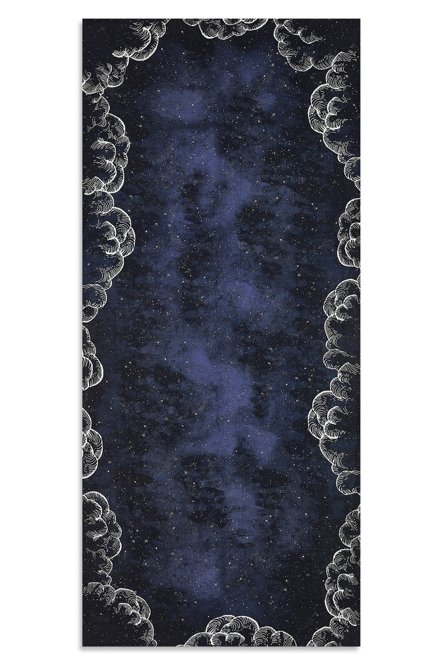 Constellation Linen Tablecloth in Cosmic Blue