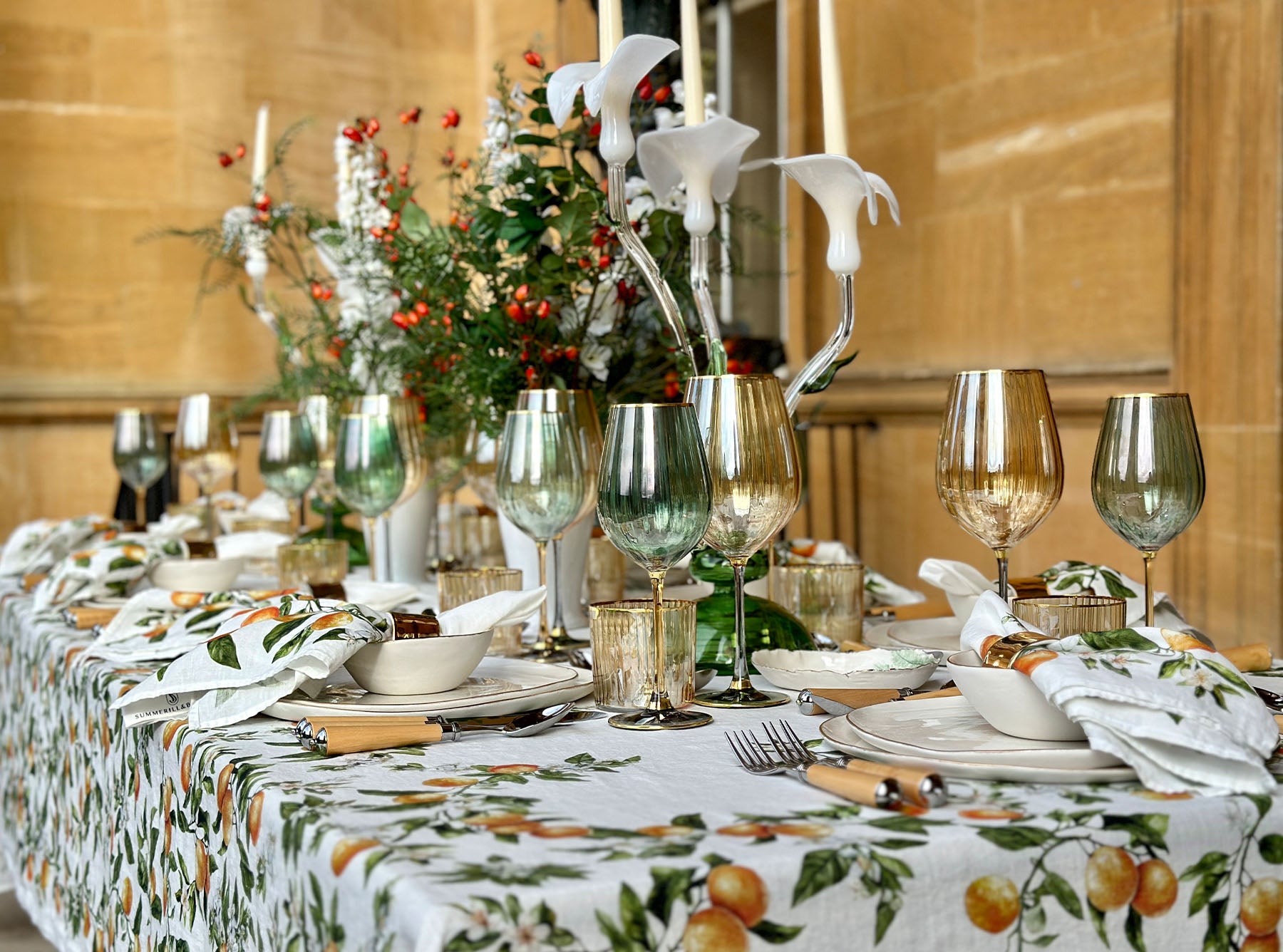 Crésus Dinner Plate with Gold Rim by Astier de Villatte, 26cm