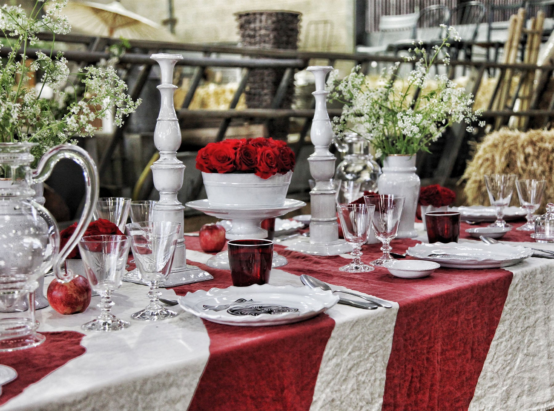 Crésus Large Vase with Gold Rim by Astier de Villatte, 22cm