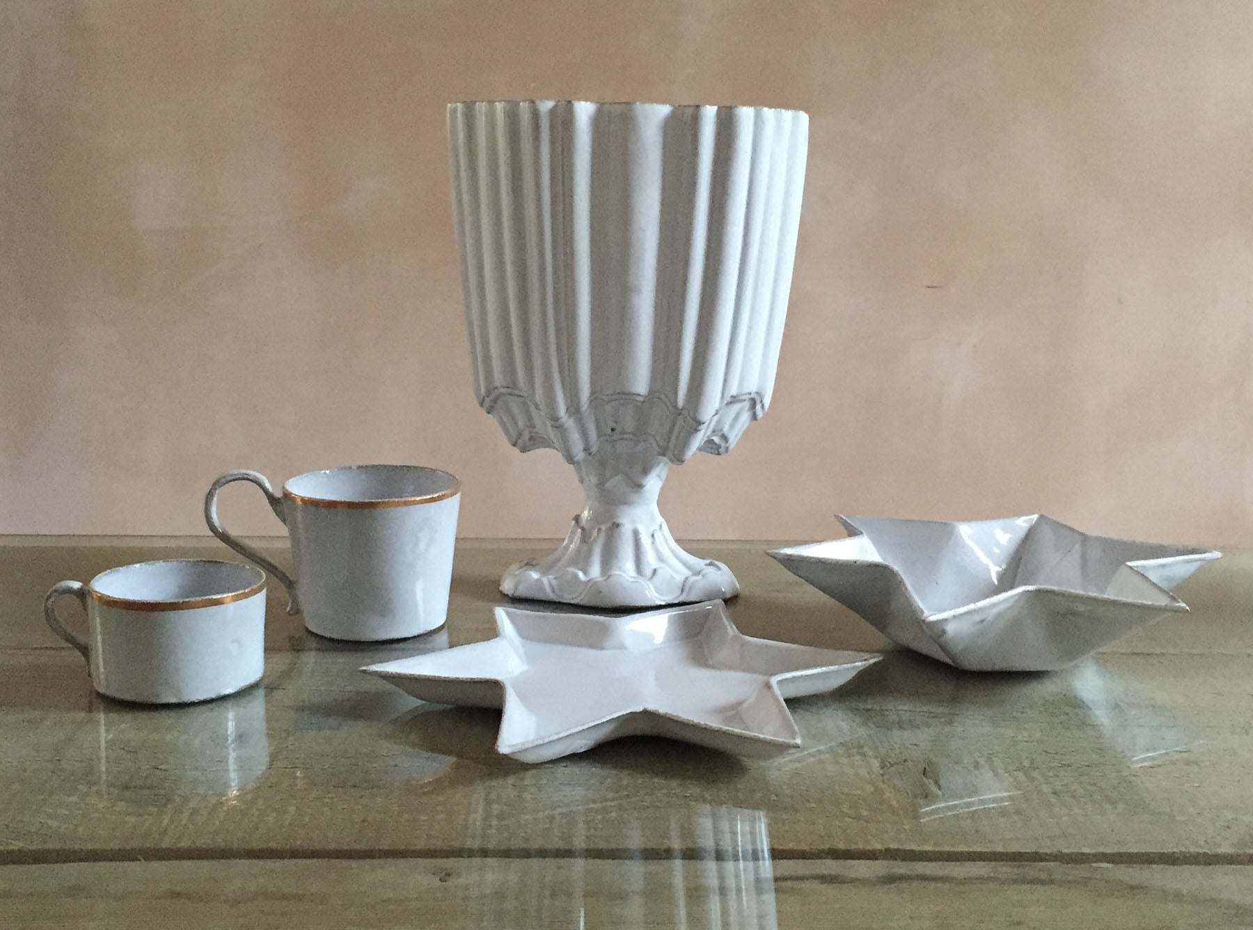 Crésus Large Tea Cup by Astier de Villatte, 8.5cm