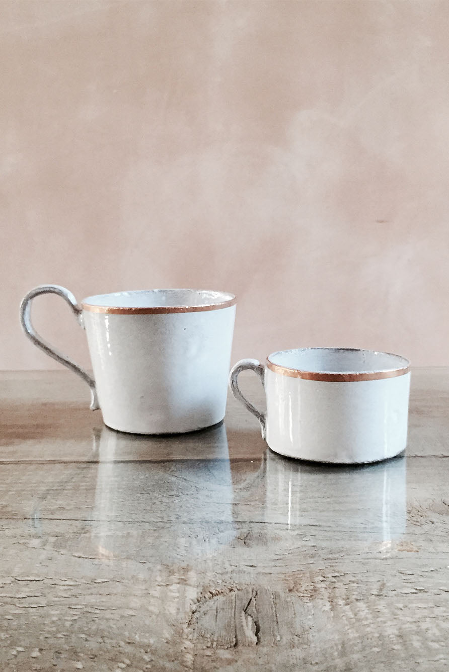 Crésus Large Tea Cup by Astier de Villatte, 8.5cm