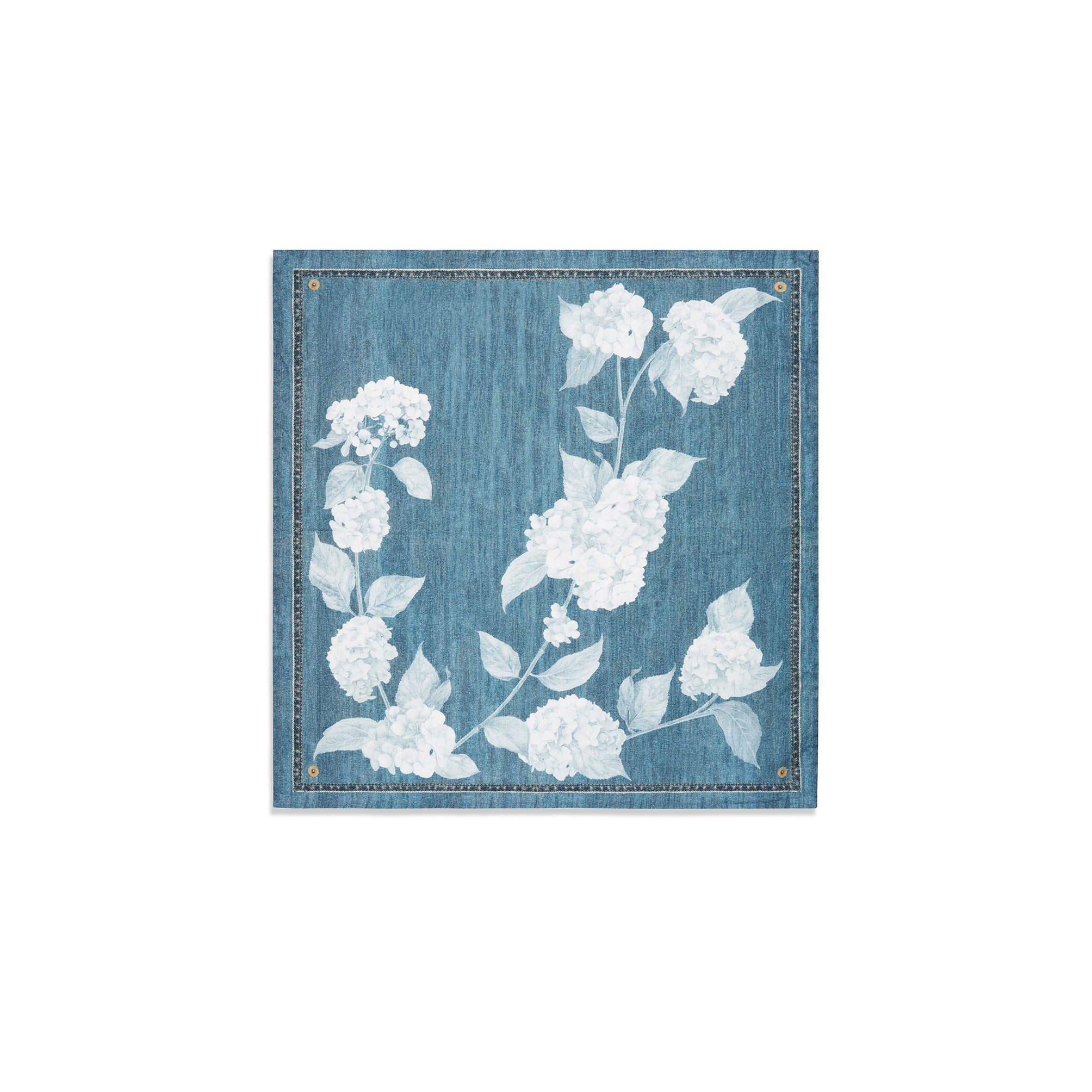 S&B x Blackberry Farm Denim Hydrangea Linen Napkin, 50x50cm