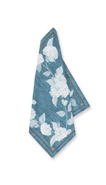 S&B x Blackberry Farm Denim Hydrangea Linen Napkin, 50x50cm