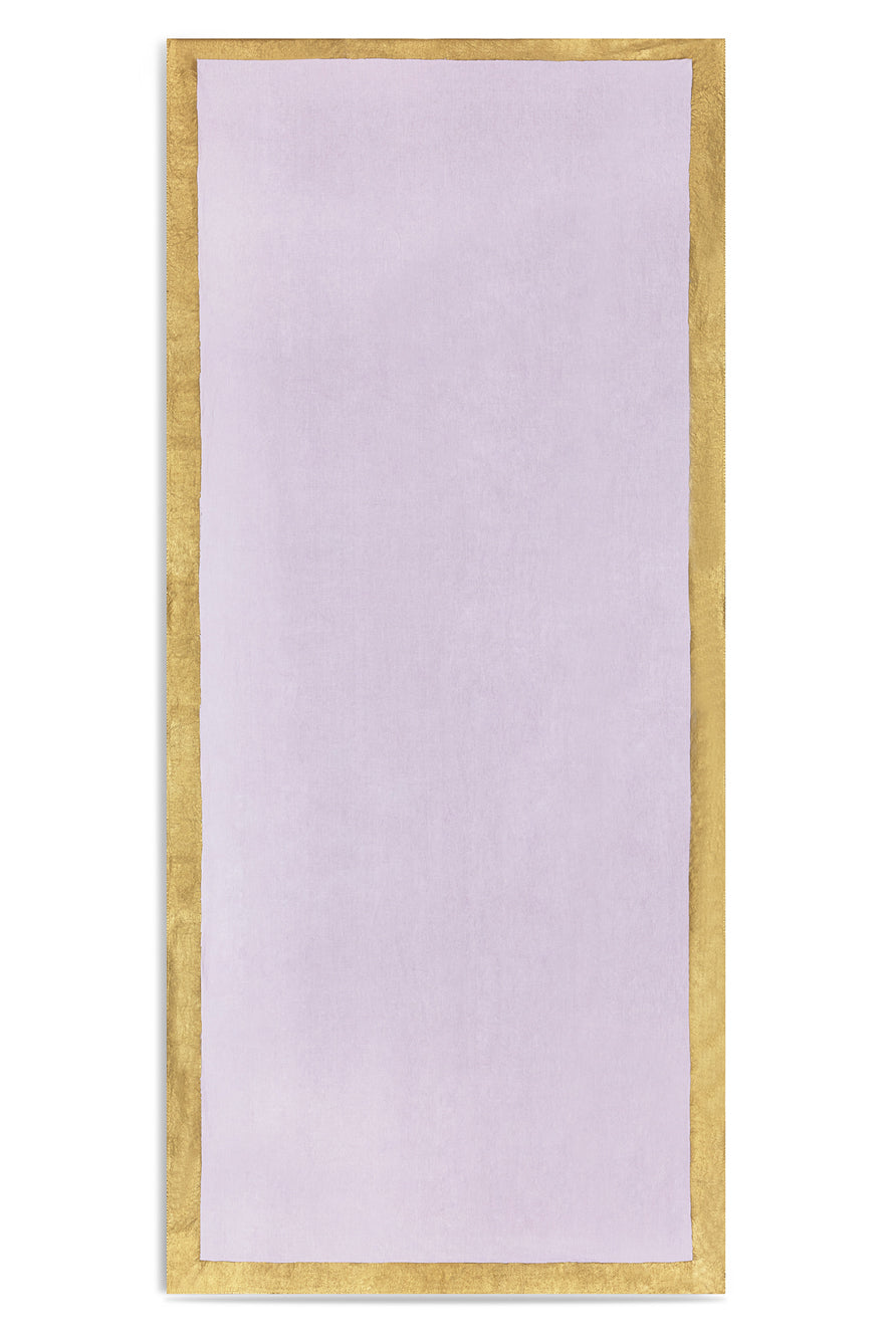 'Gold Edge' Linen Tablecloth in Pale Pink
