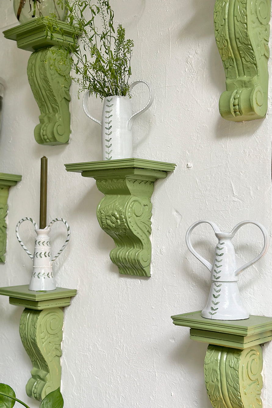 Green Laurel Simple Candle Holder, 22cm