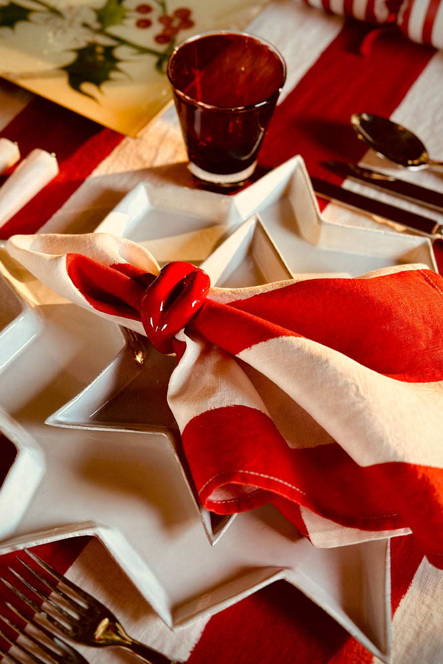 Etoile Dinner Plate by Astier de Villatte, 35.5.cm