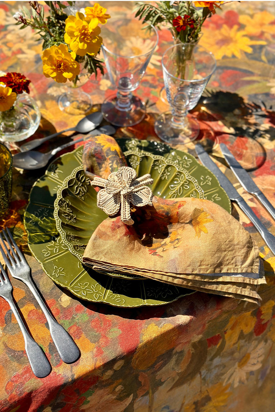 'Fleurs des Prés' Linen Napkin, 50x50cm