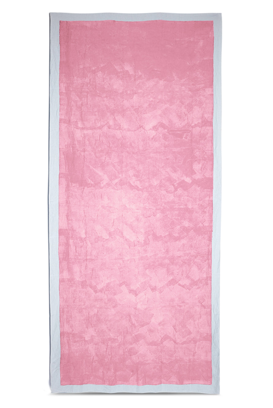 'Full Field' Linen Tablecloth in Rose Pink