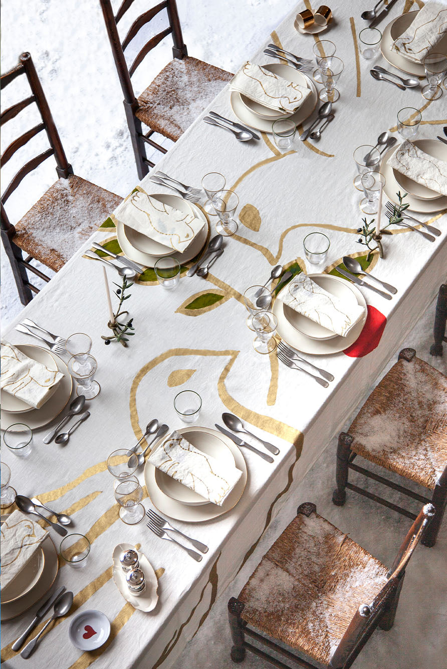 Summerill & Bishop Classic White Wine Glass With Gold Rim, 19cl