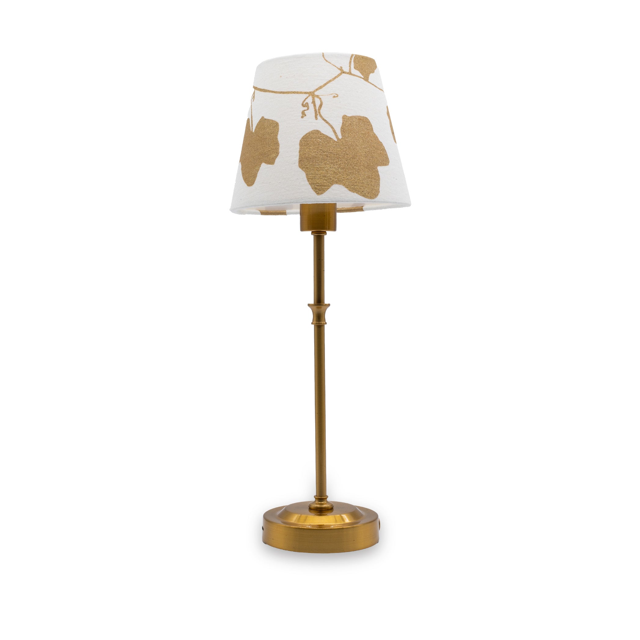 'Gold Ivy' French Drum Lampshade, 13cm