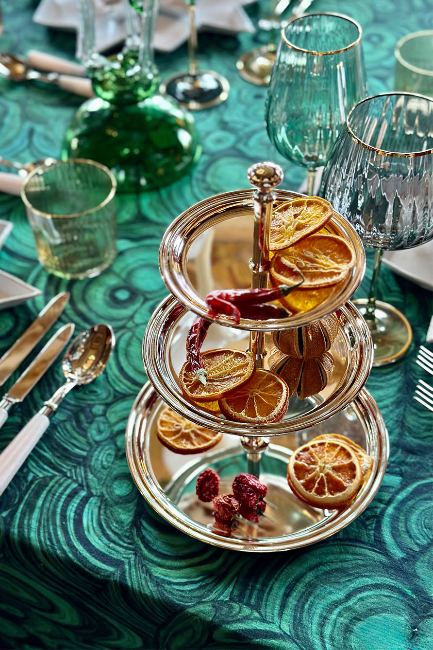 Italian Green & Amber White Wine Glass, 50cl