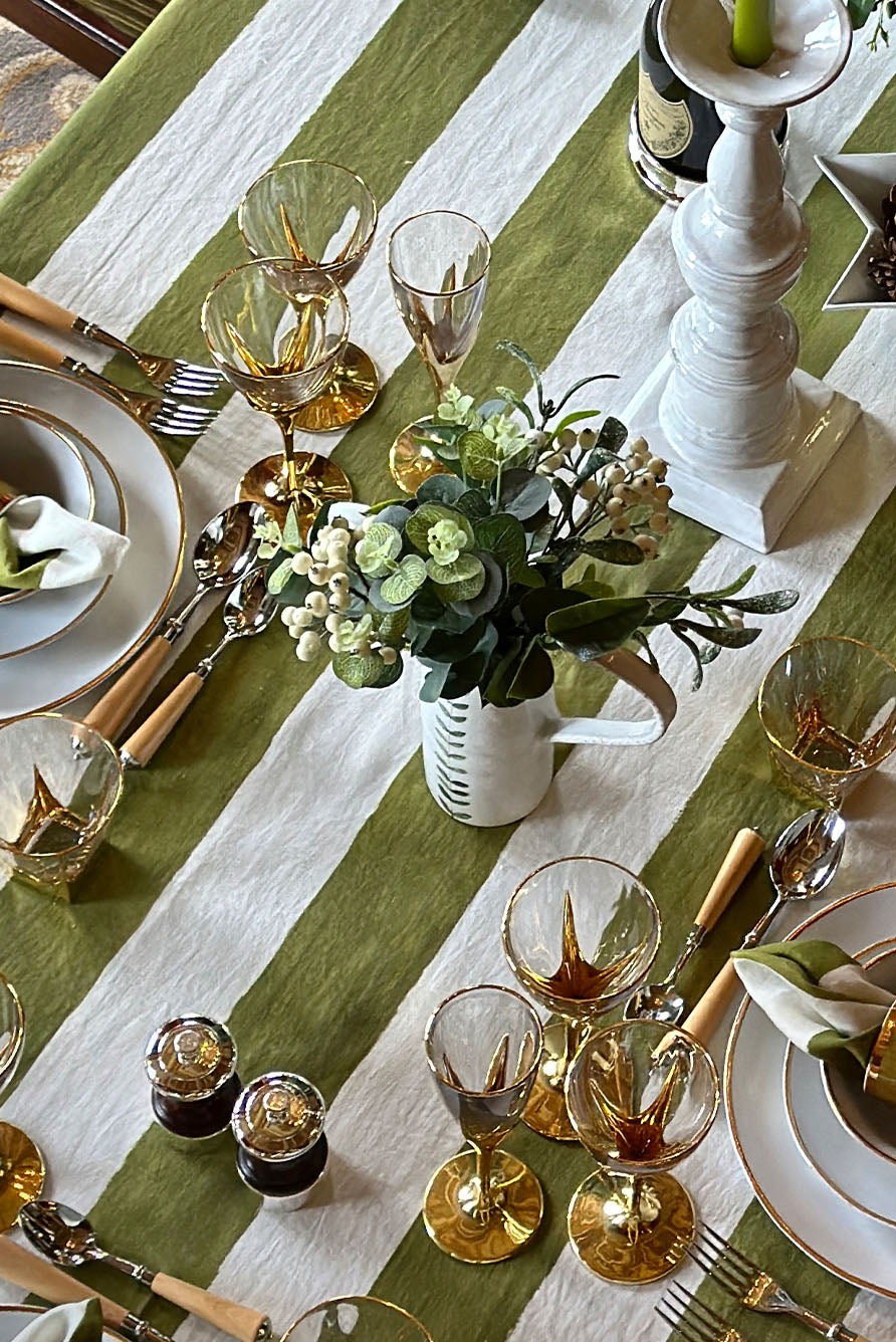 Green Laurel Bud Vase, 23cm