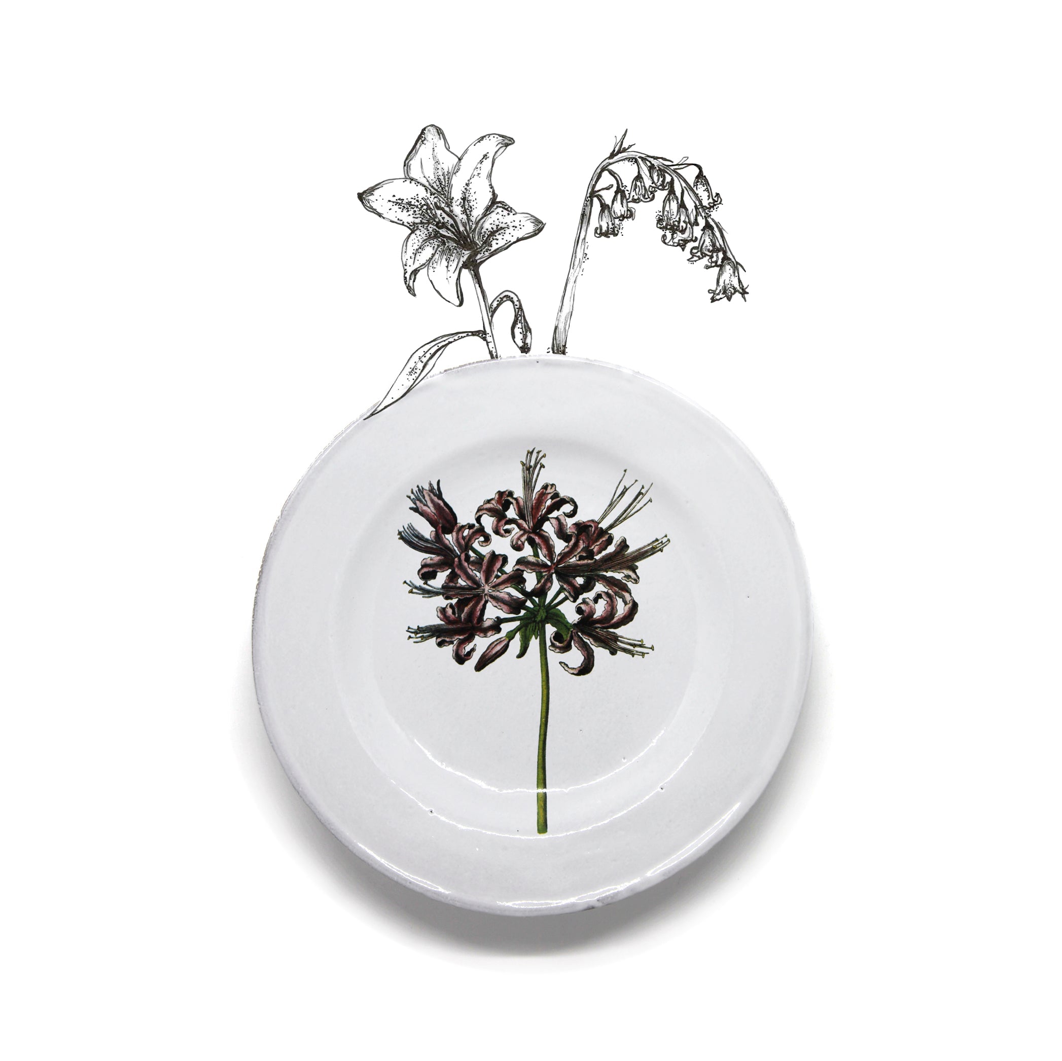 Guernfey Lilly Plate by Astier de Villatte, 22cm