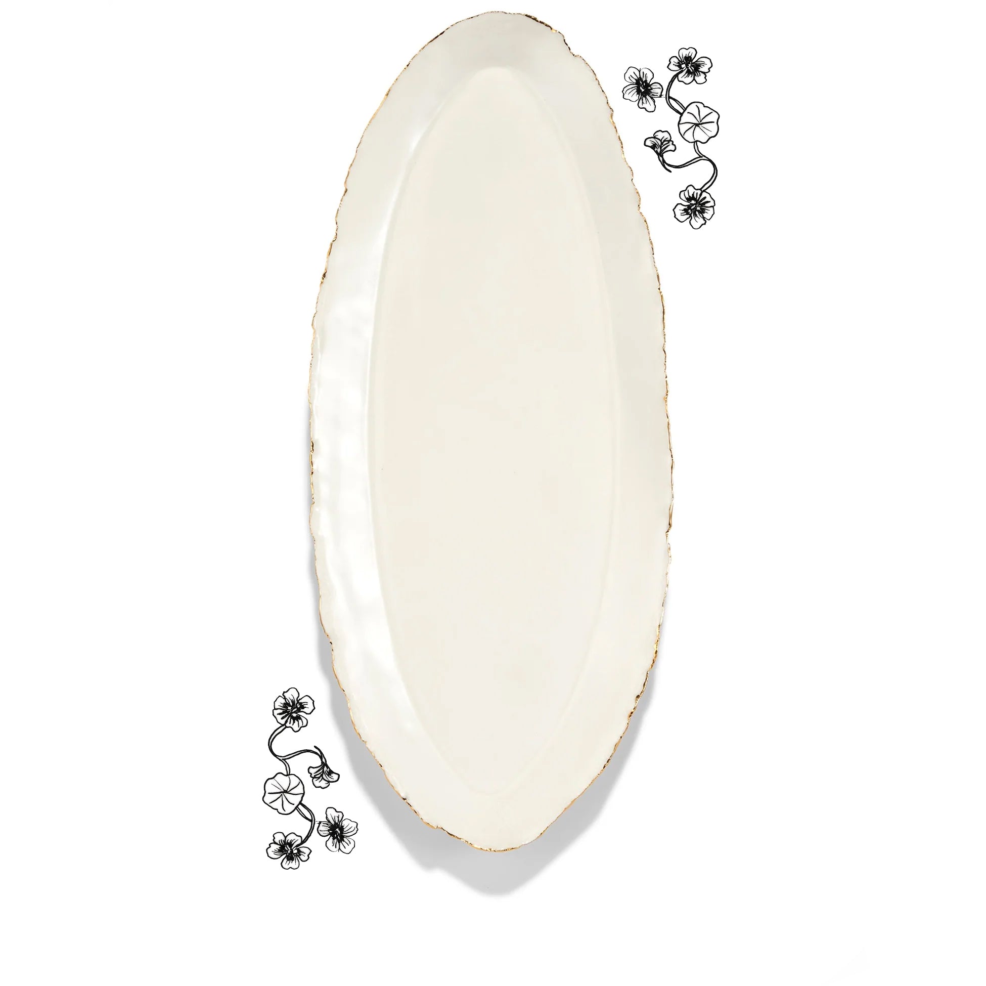 HB Jagged Oval Tray, 33cm