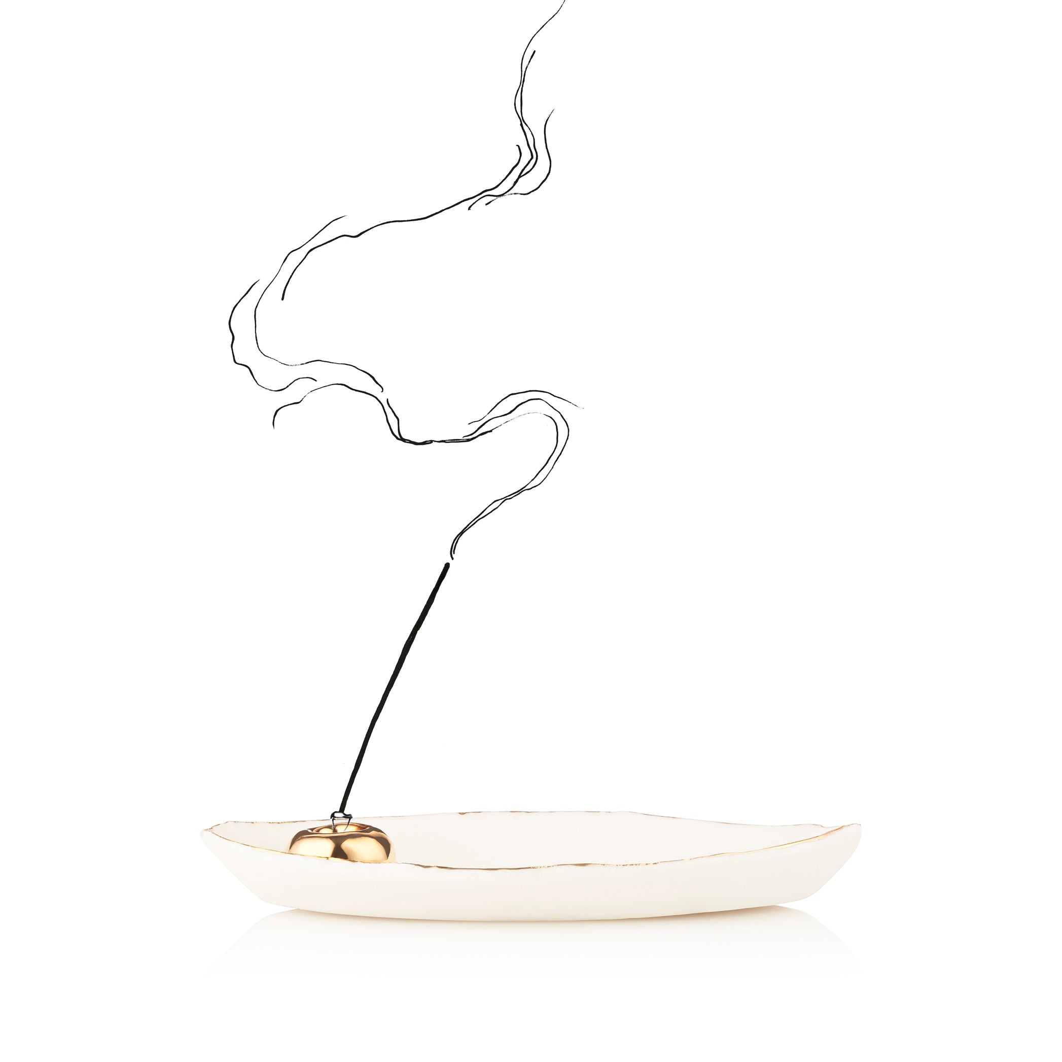 HB Jagged Oval Incense Burner, 17cm