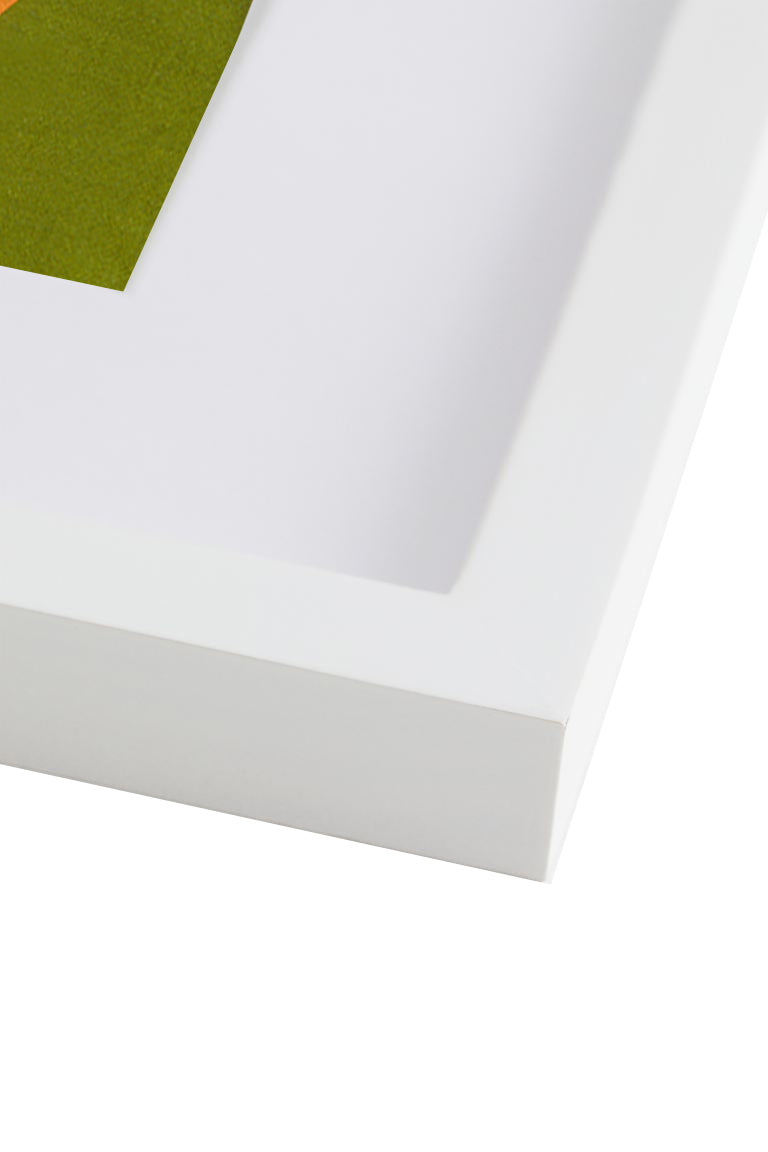 Framed S&B Heart Linen Napkin in Avocado Green, 52x52cm