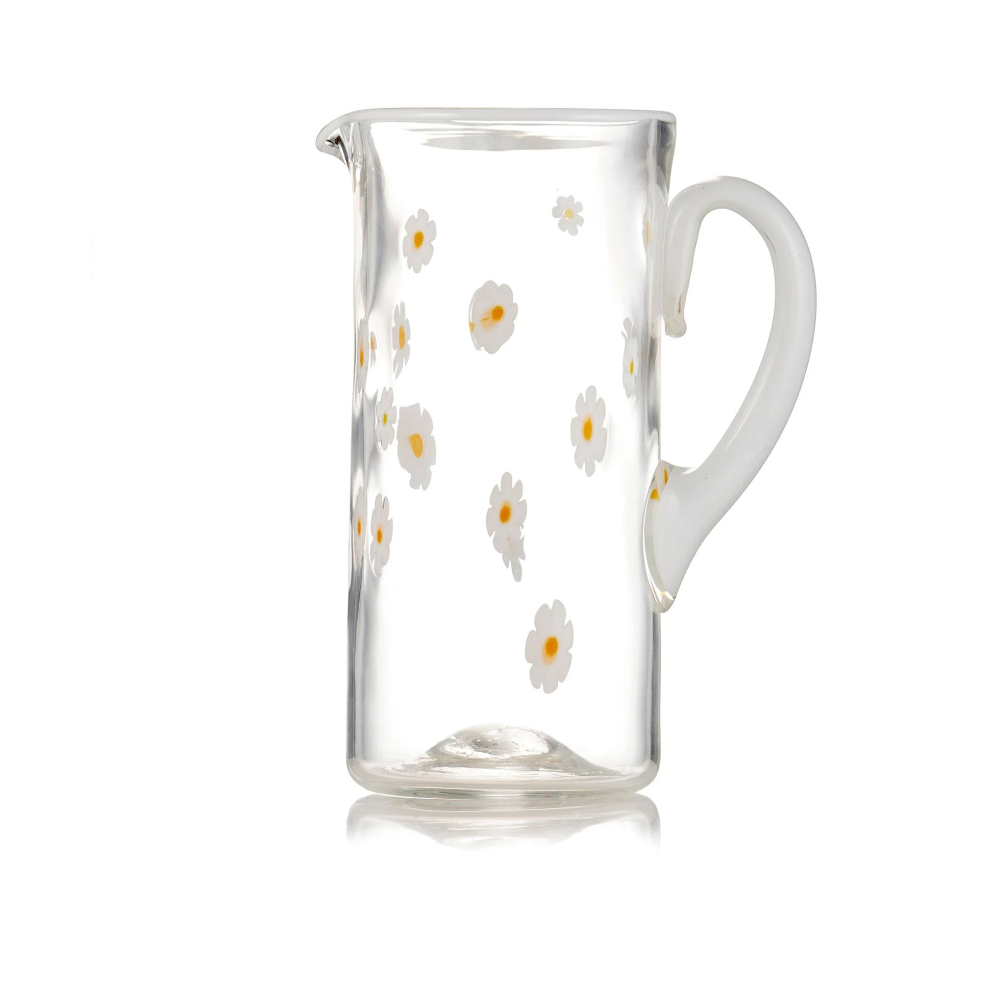 Handblown Murano Glass Daisy Jug