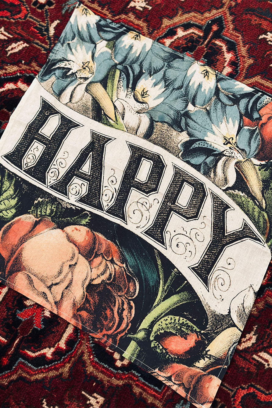S&B x John Derian 'Happy' Linen Napkin, 50x50cm