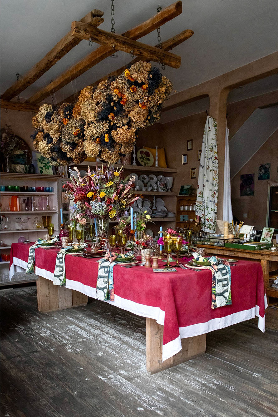 S&B x John Derian 'Happy' Linen Napkin, 50x50cm