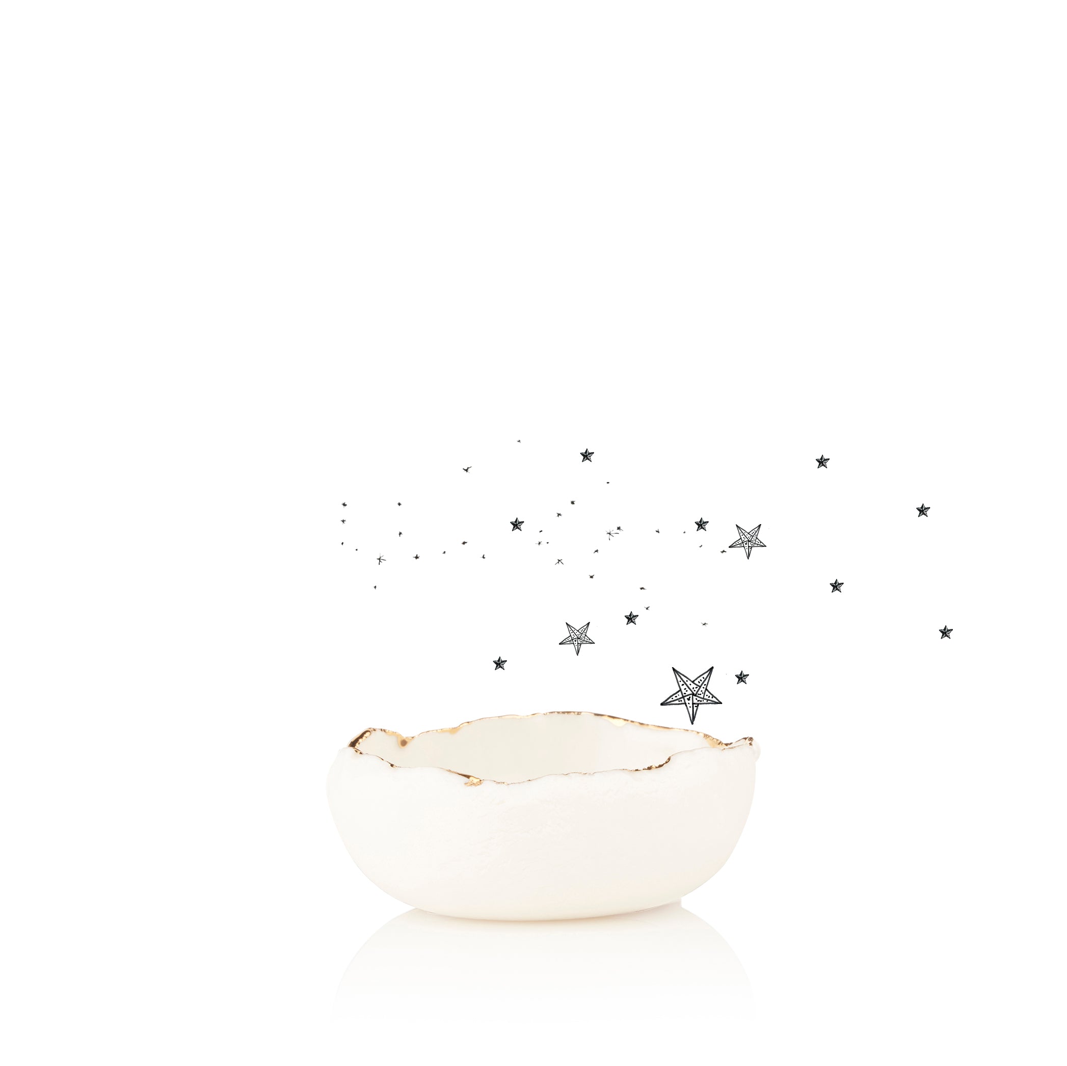 HB Jagged Bowl with Gold Star, 7cm