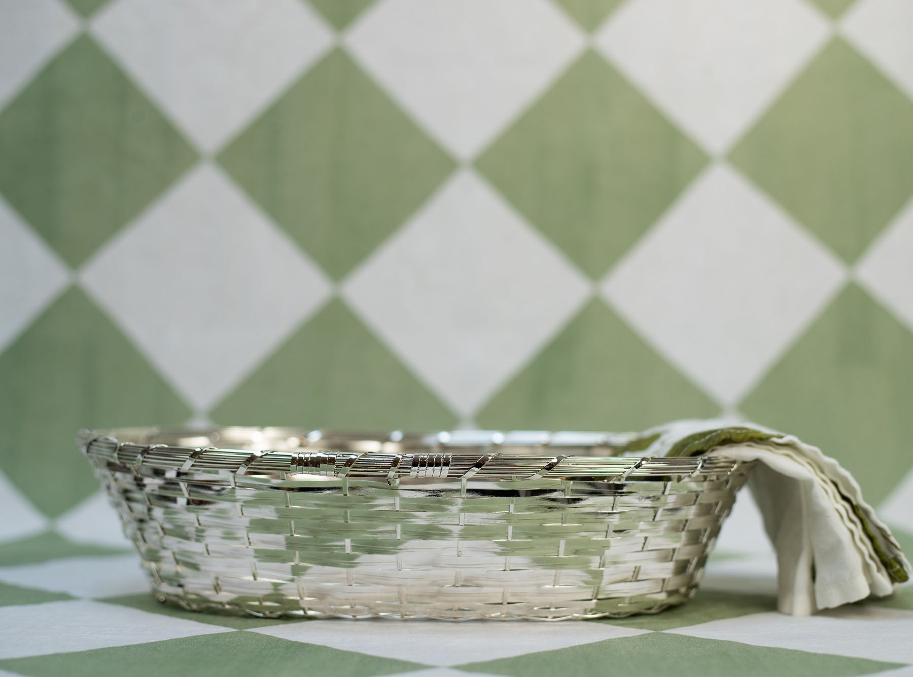 Silver Plated Braided Bread Basket, 30.5cm