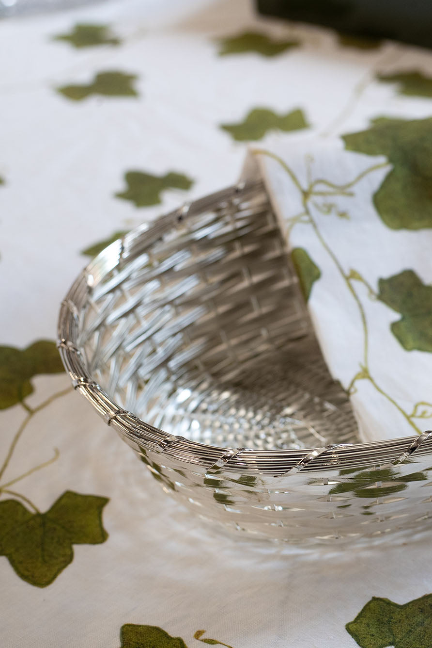 Silver Plated Braided Bread Basket, 30.5cm
