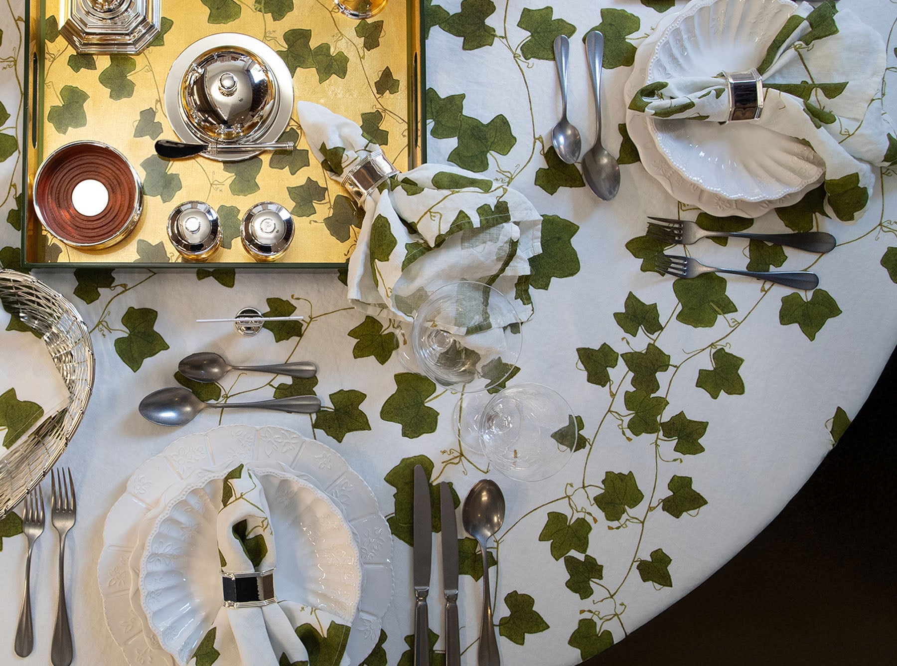 Silver Plated Octagonal Napkin Rings, Set of 4