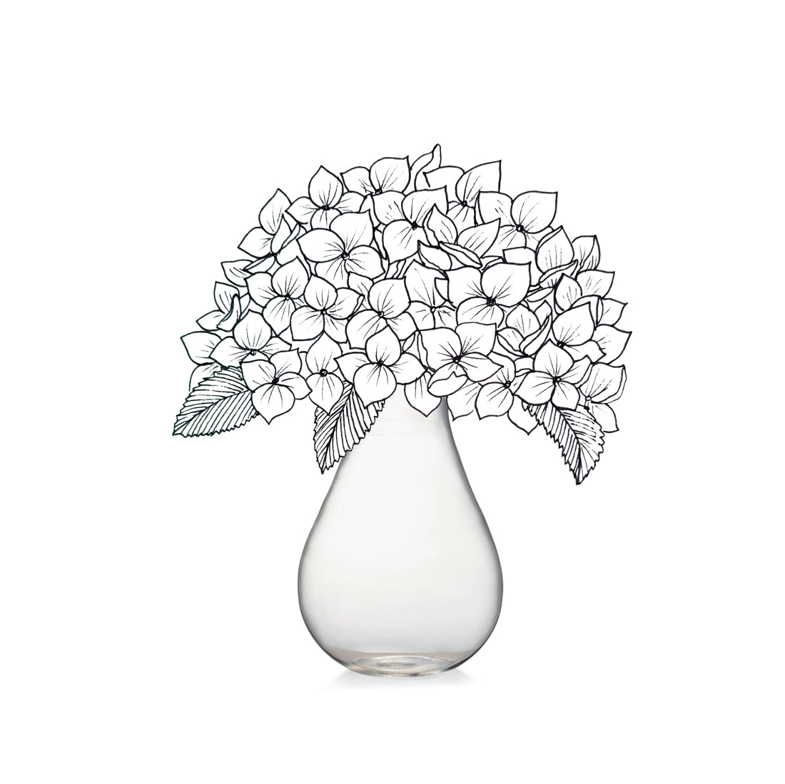 Flower Glass Hermine Clear Bud Vase, 16cm
