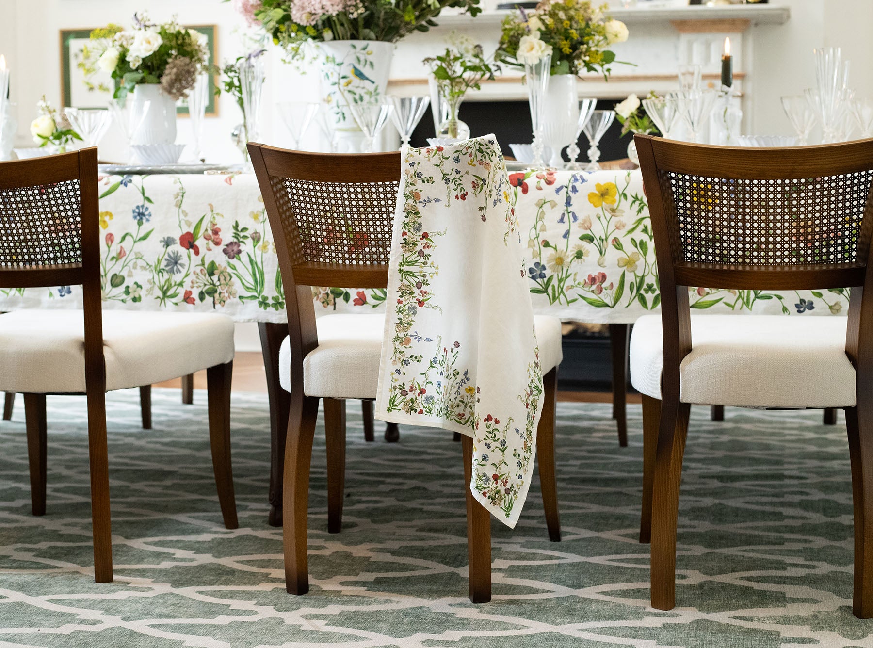 S&B x John Derian 'Botanical Wildflower' Linen Napkin, 50x50cm