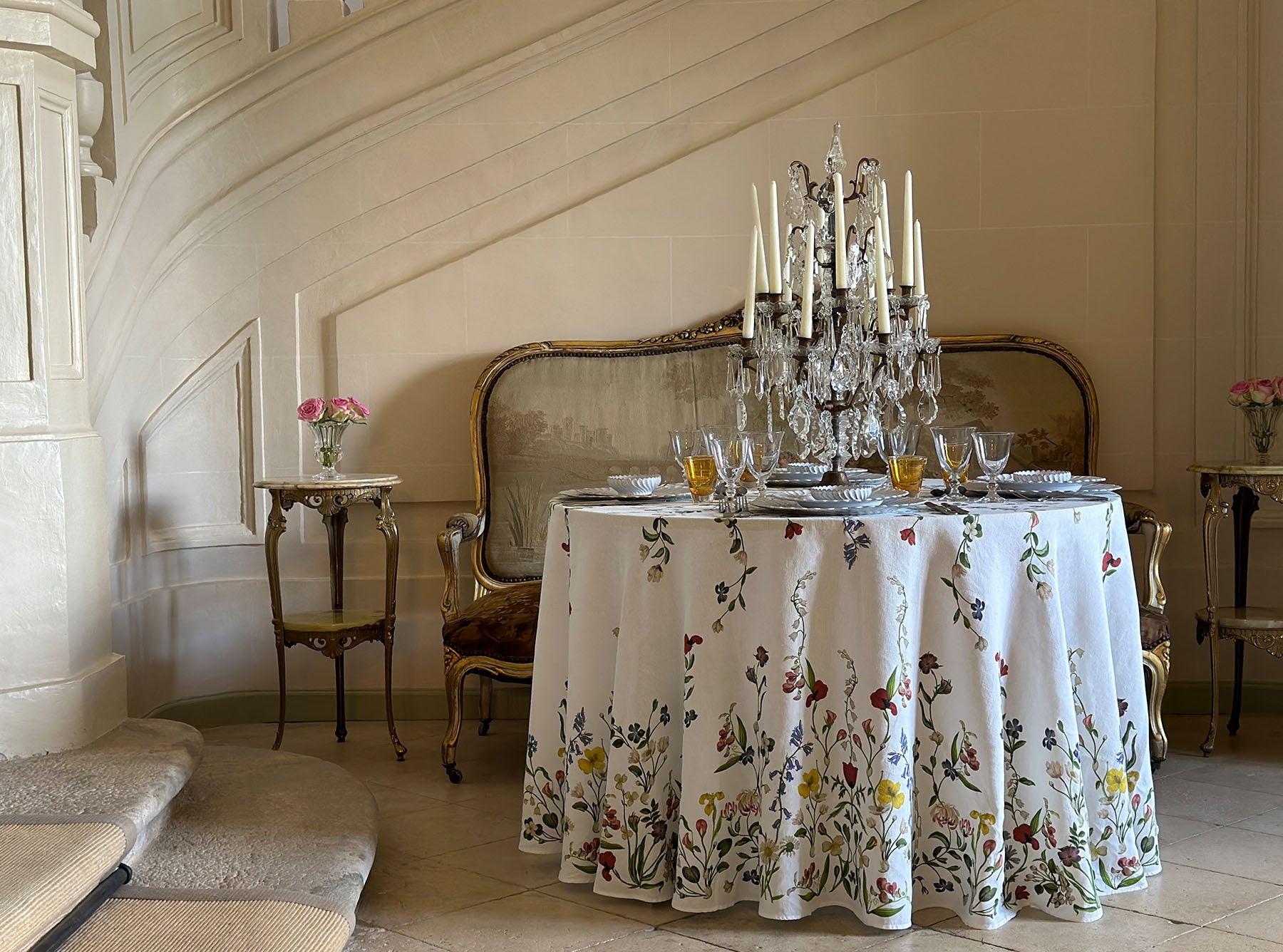 S&B x John Derian 'Botanical Wildflower' Linen Napkin, 50x50cm