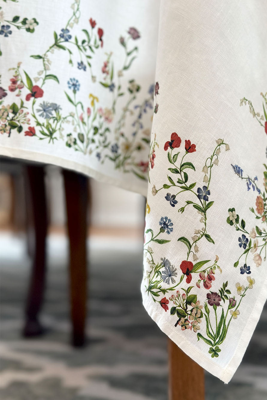 S&B x John Derian 'Botanical Wildflower' Linen Napkin, 50x50cm