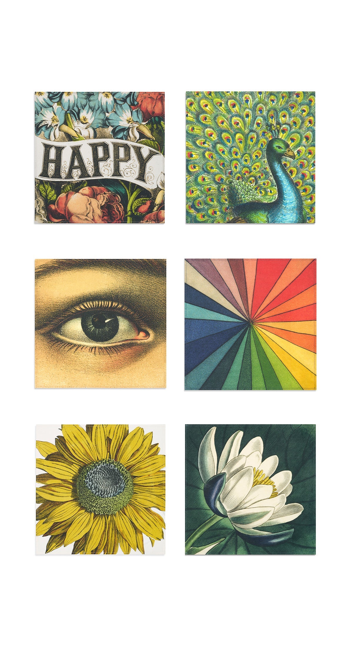 Set of 6 S&B x John Derian Mix Linen Napkins, 50x50cm