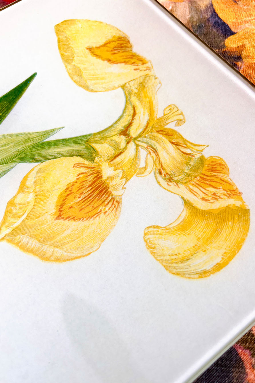 John Derian 'Yellow Iris' Rectangular Tray, 20 x 27cm