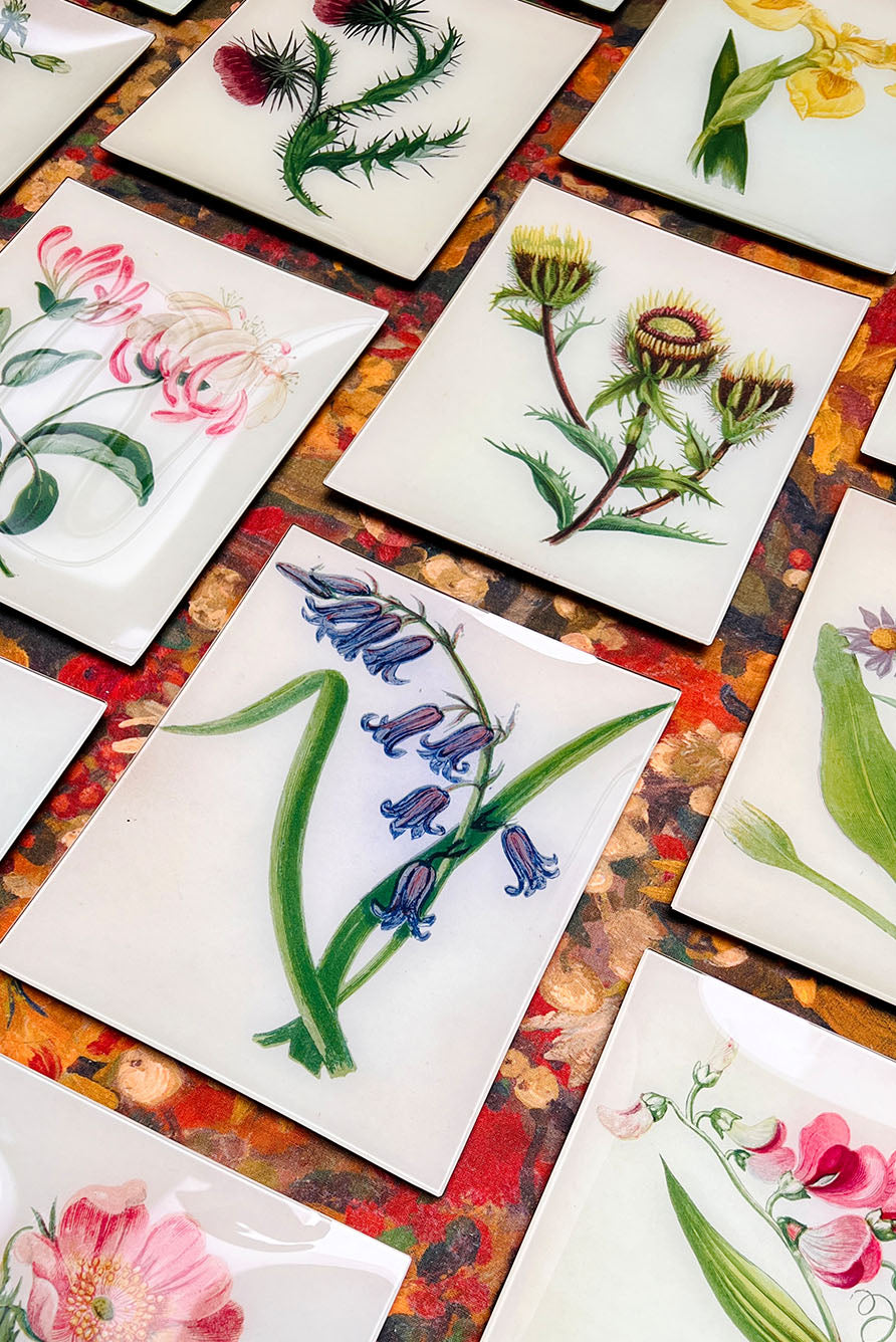 John Derian 'Yellow Iris' Rectangular Tray, 20 x 27cm