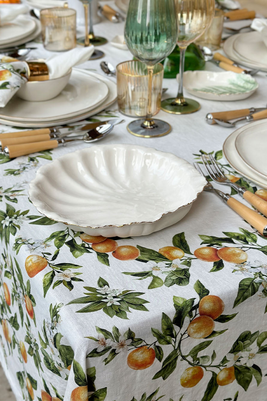'L'Orangerie' Linen Tablecloth