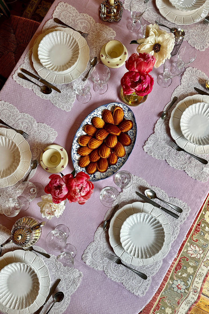 'Eugenie' Lace Orchid Flower & Leaves Placemat, 35 x 50cm