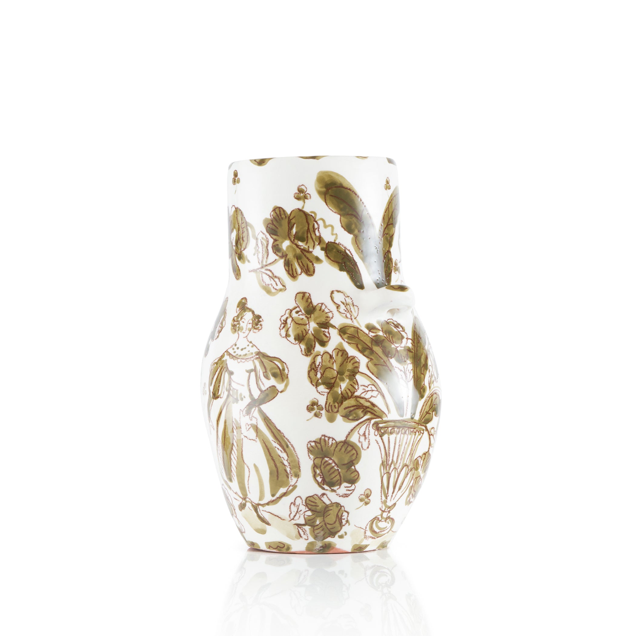 Lady Clover Hand-built & painted Vase